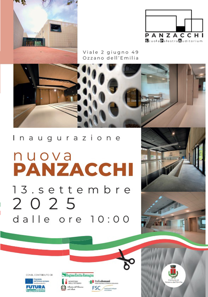 OZZANO: INAUGURAZIONE NUOVA SCUOLA PANZACCHI (Scuola, Palestra e Auditorium)