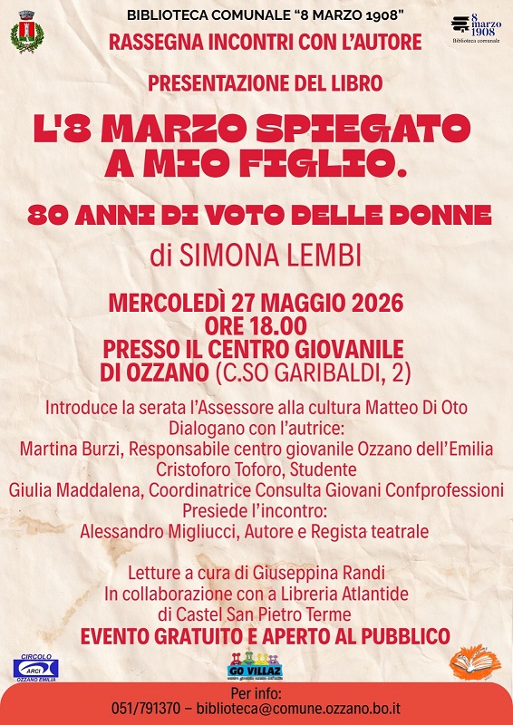 locandina presentazione libro Simona Lembi