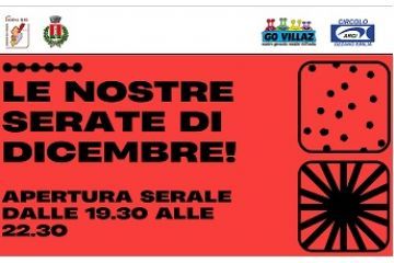 Aperture serali di dicembre al Centro giovanile Go Villaz
