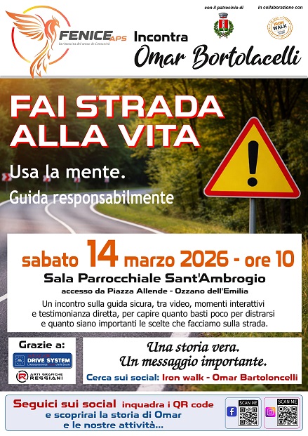 Fai strada alla vita. incontro sulla guida sicura con Omar Bartoloncelli