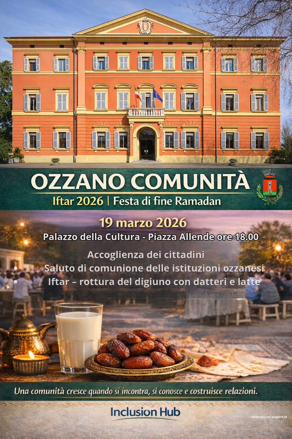 L'evento, nato dal percorso Inclusion Hub, vuole essere n'occasione di coesione sociale e dialogo interculturale