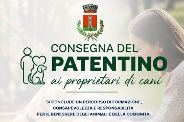 Cerimonia consegna patentino cani: sabato 9 maggio, in municipio