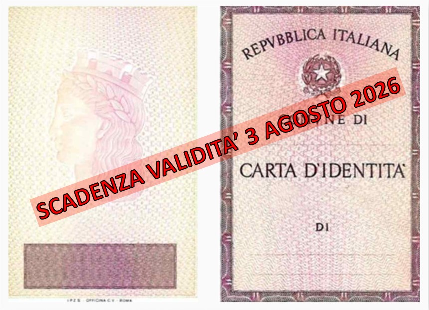 Le carte d’identità cartacee non saranno più valide per l'espatrio dal 3 agosto 2026