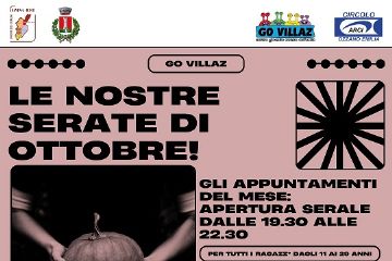 Aperture serali al Centro giovanile Go Villaz dal 17 al 31 ottobre 2025.