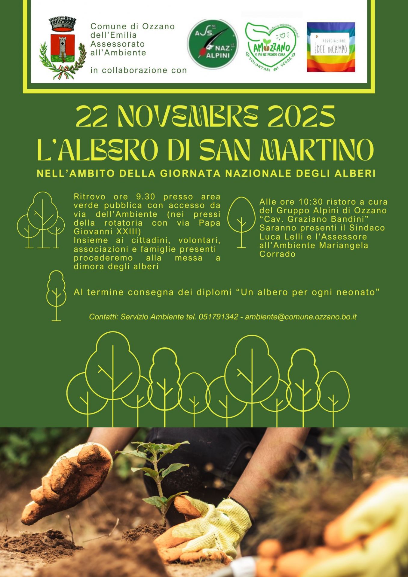 21 novembre 2025 - Giornata nazionale degli Alberi: appuntamenti sul territorio