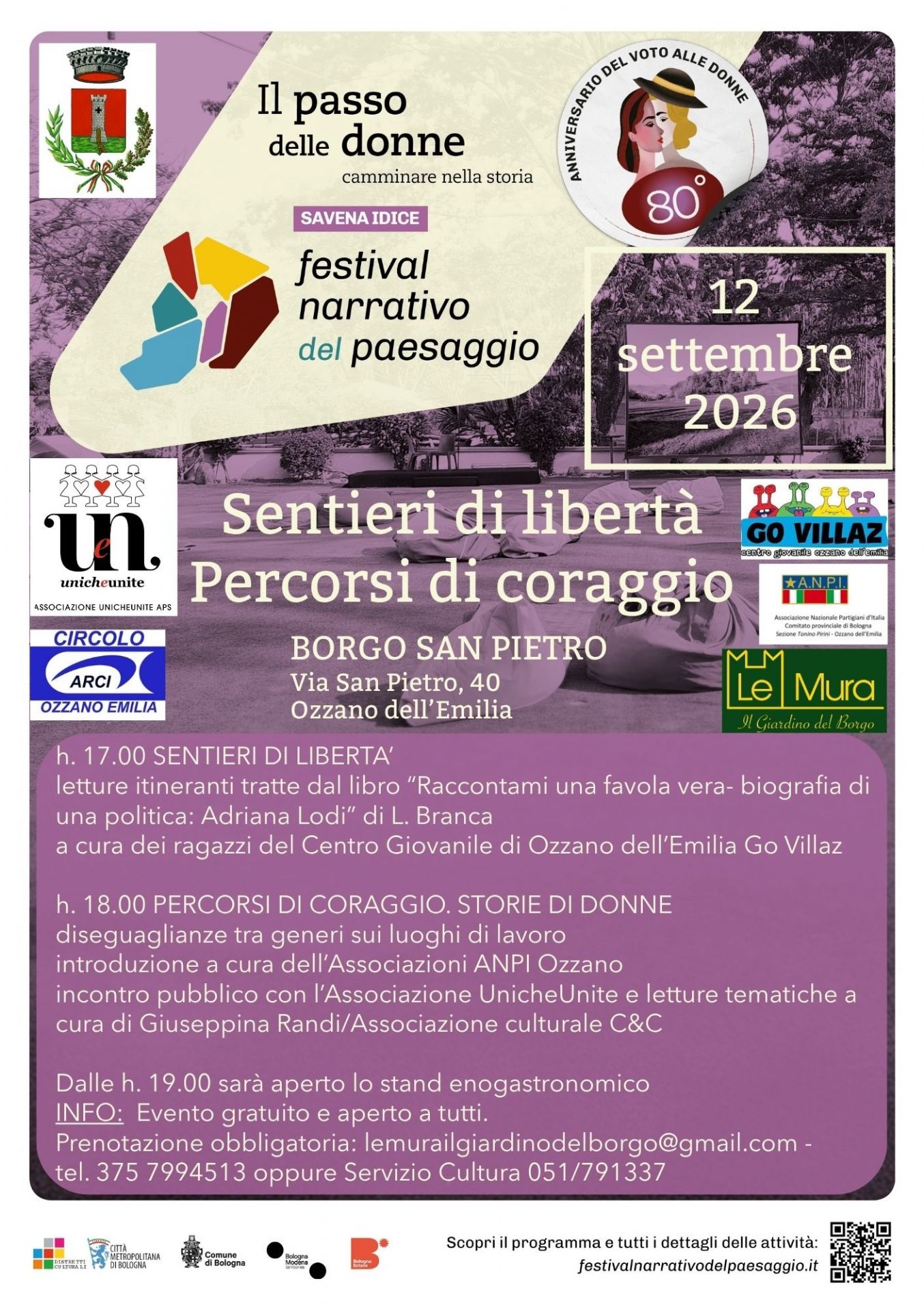 Festival Narrativo del Paesaggio: sentieri di libertà, percorsi di coraggio