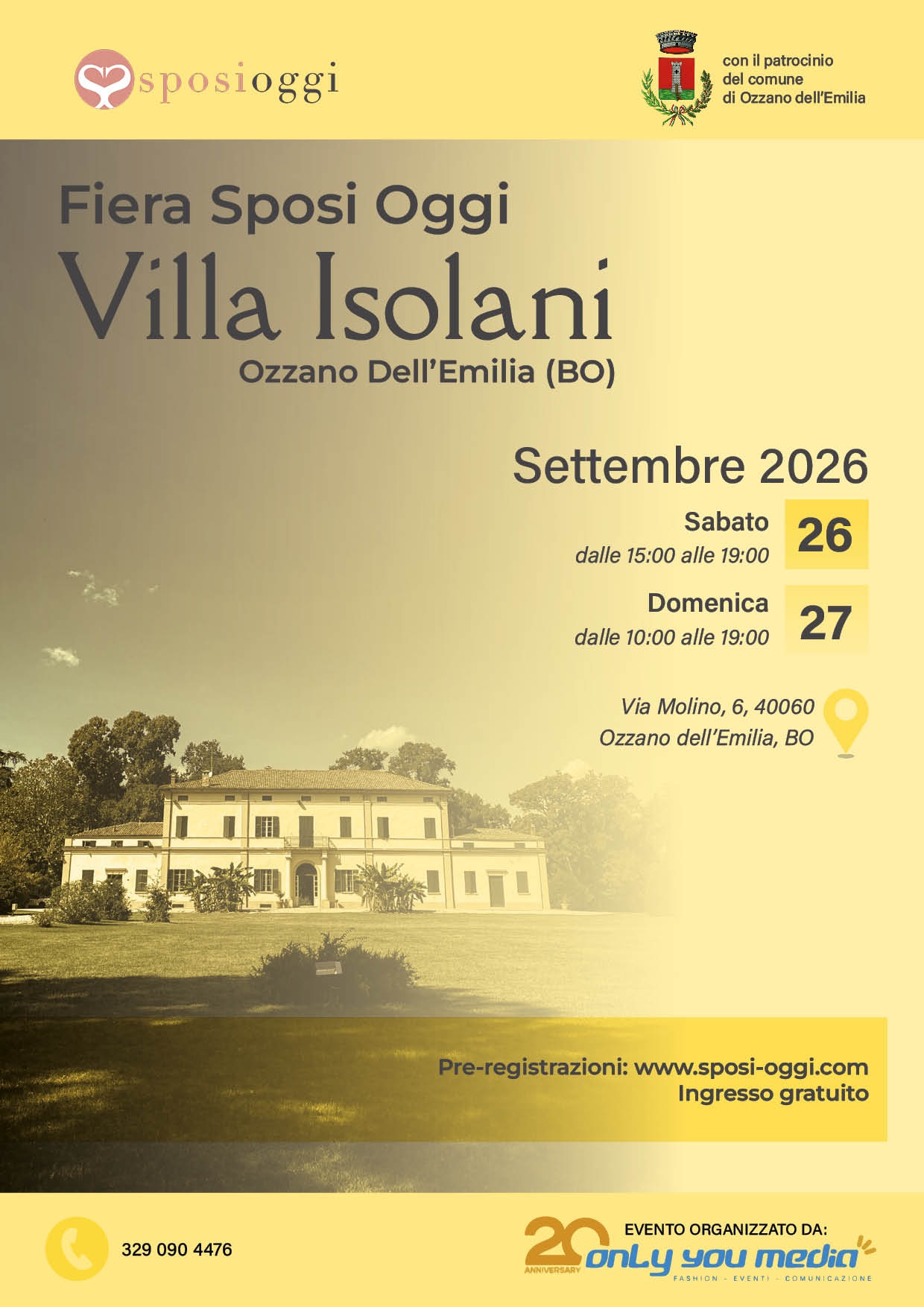 Fiera sposi oggi a Villa Isolani