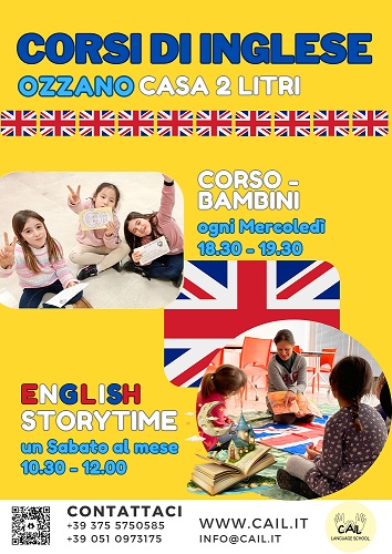 Corsi di inglese per bambini e ragazzi, nella Casa 2 Litri di via Enrico Fermi. Primo incontro sabato 19 ottobre.
