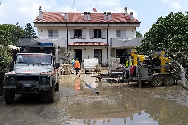 Un'immagine dell'alluvione di maggio 2023
