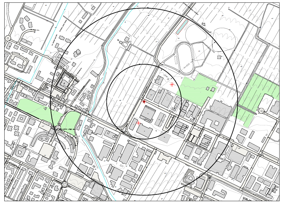 mappa area via 1° Maggio-localizzazione impianto telefonia mobile