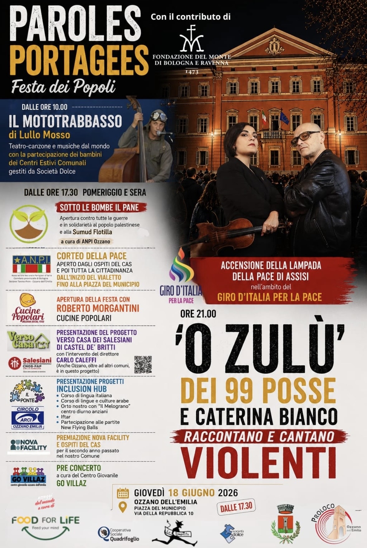 Locandina Festa dei popoli 2026 - Paroles portagees